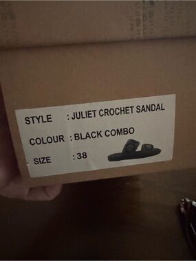 Free People Juliet Crochet Sandal - Black Combo